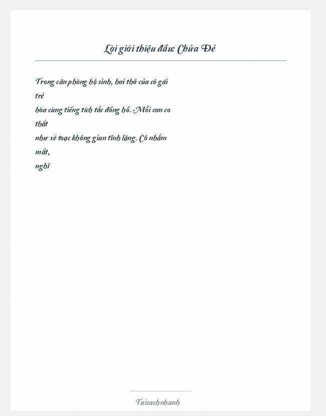 Trích đoạn Chửa Đẻ