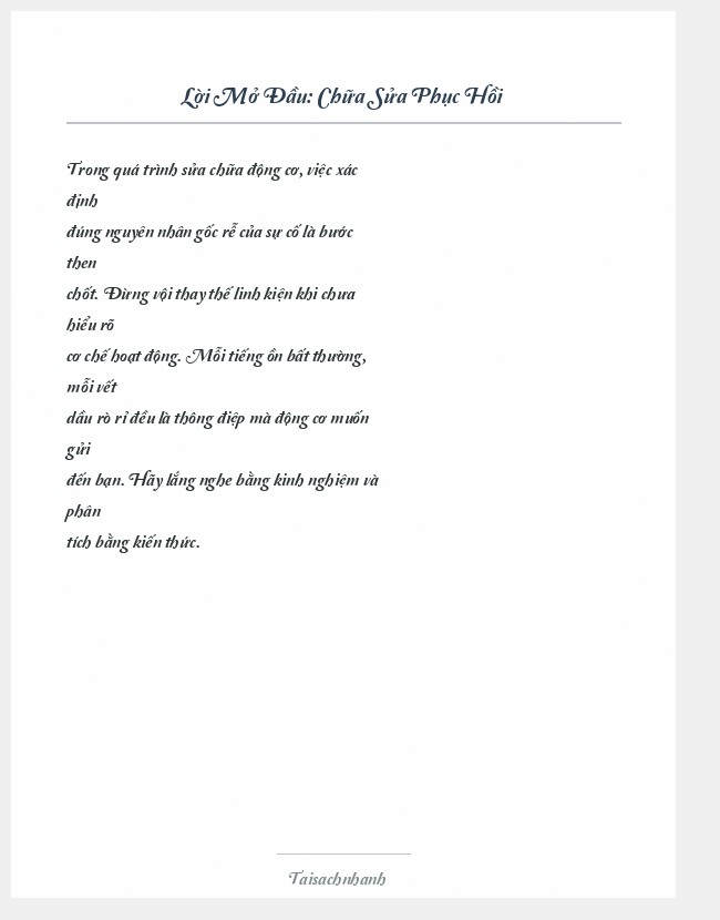 Trích đoạn Chữa Sửa Phục Hồi
