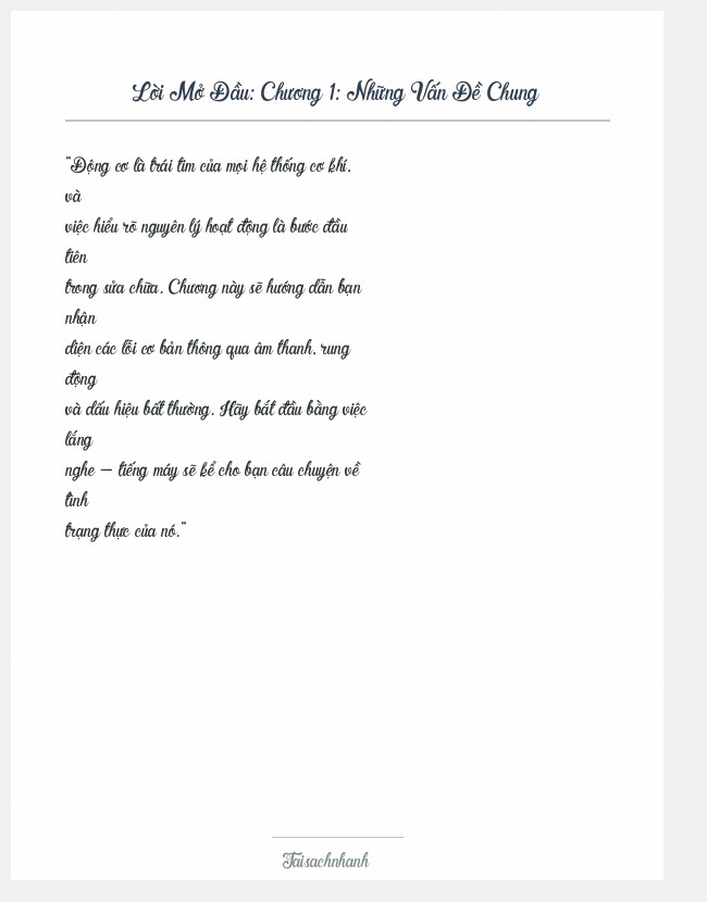 Trích đoạn Chương 1: Những Vấn Đề Chung
