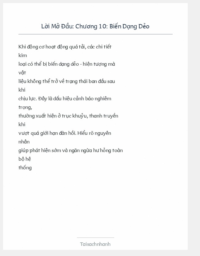 Trích đoạn Chương 10: Biến Dạng Dẻo