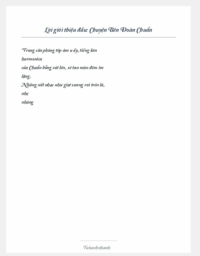 Trích đoạn Chuyện Bên Đoàn Chuẩn
