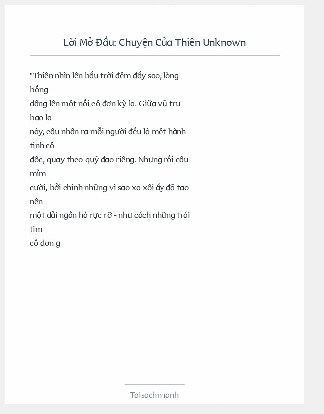 Trích đoạn Chuyện Của Thiên Unknown