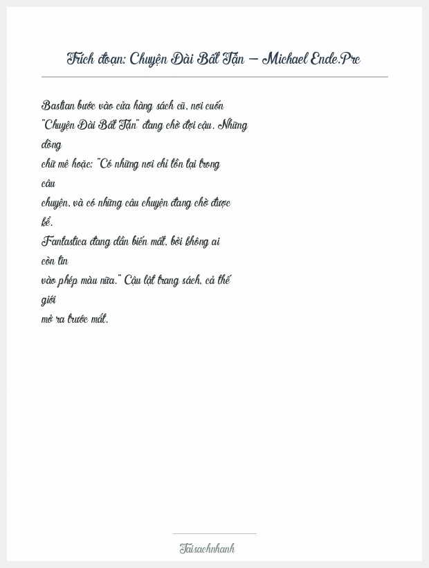 Trích đoạn Chuyện Dài Bất Tận - Michael Ende.Prc