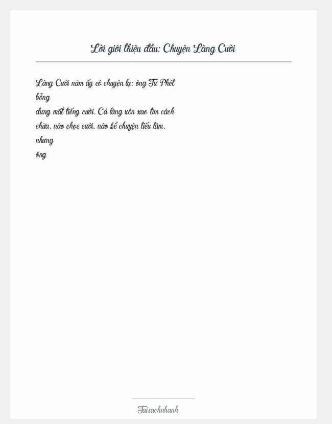 Trích đoạn Chuyện Làng Cười