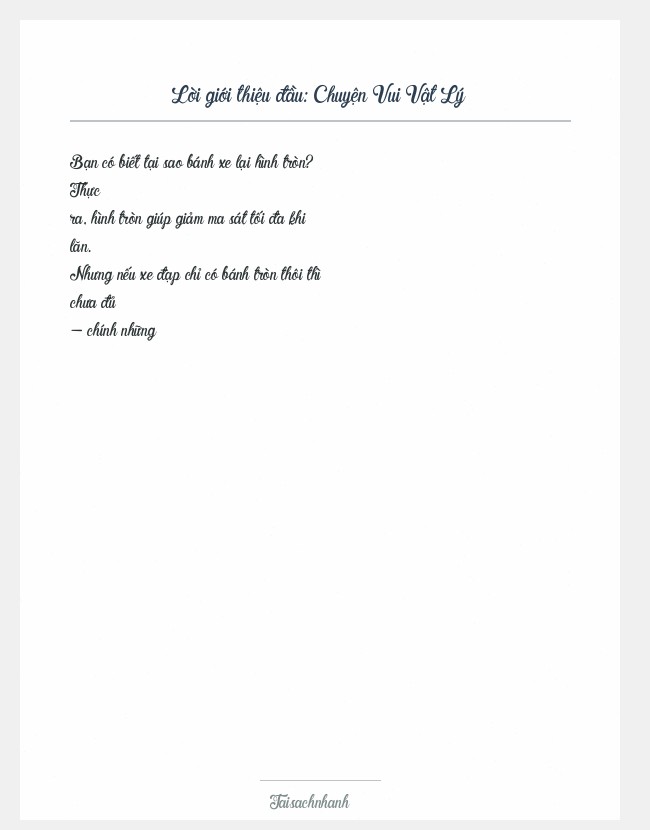 Trích đoạn Chuyện Vui Vật Lý