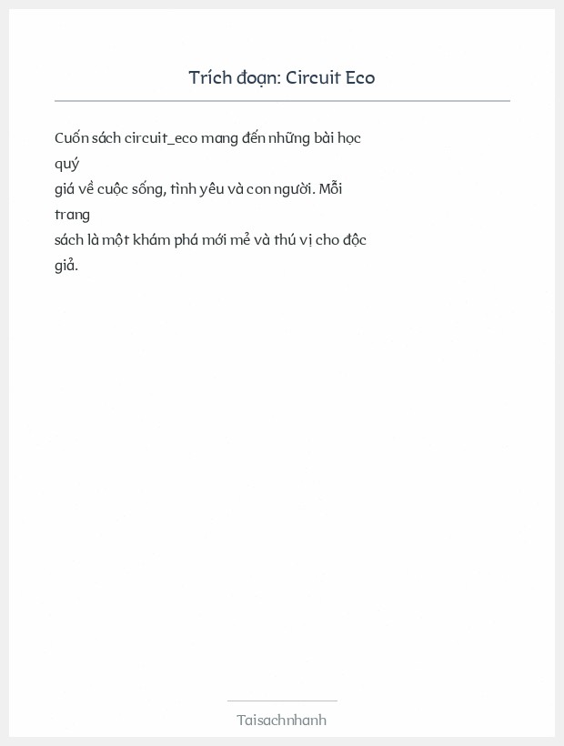 Trích đoạn Circuit Eco