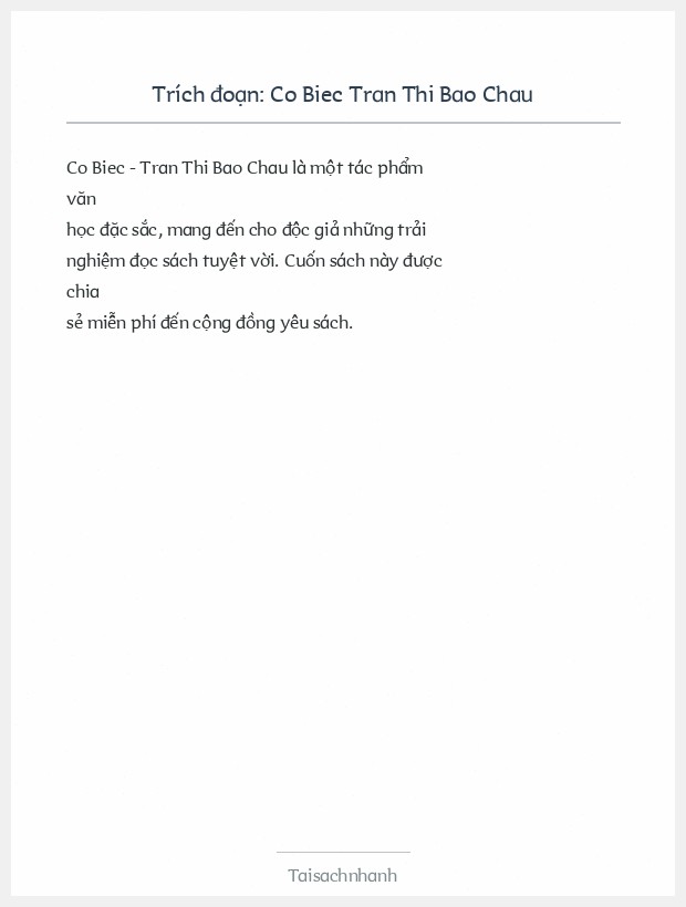Trích đoạn Co Biec Tran Thi Bao Chau
