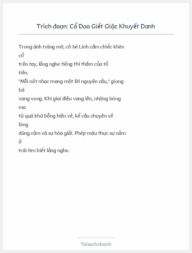 Trích đoạn Cổ Dao Giết Giặc Khuyết Danh