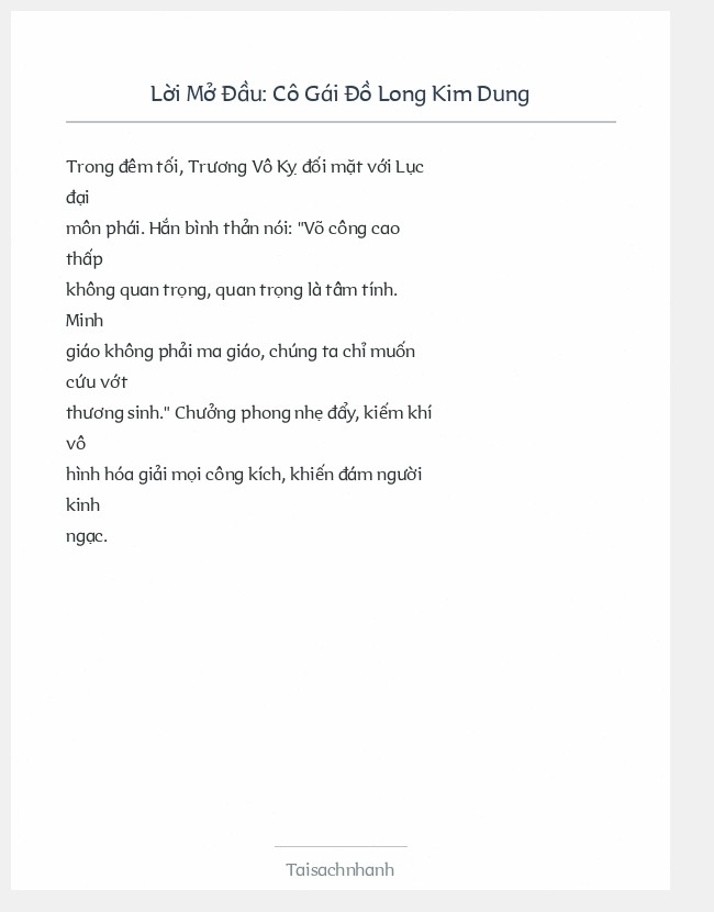 Trích đoạn Cô Gái Đồ Long Kim Dung