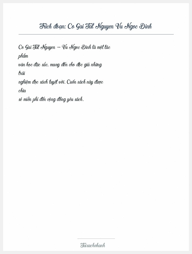 Trích đoạn Co Gai Tat Nguyen Vu Ngoc Dinh