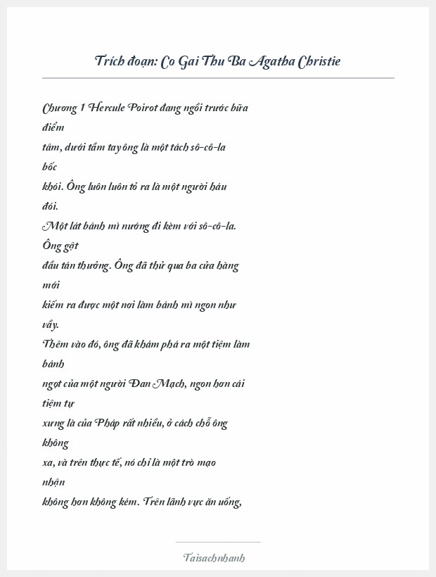 Trích đoạn Co Gai Thu Ba Agatha Christie