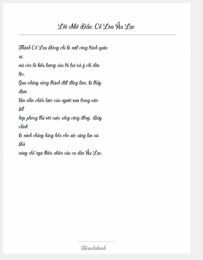 Trích đoạn Cổ Loa Âu Lạc