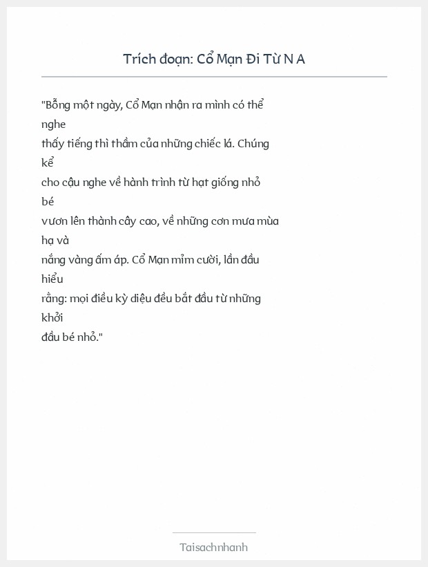 Trích đoạn Cổ Mạn Đi Từ N A