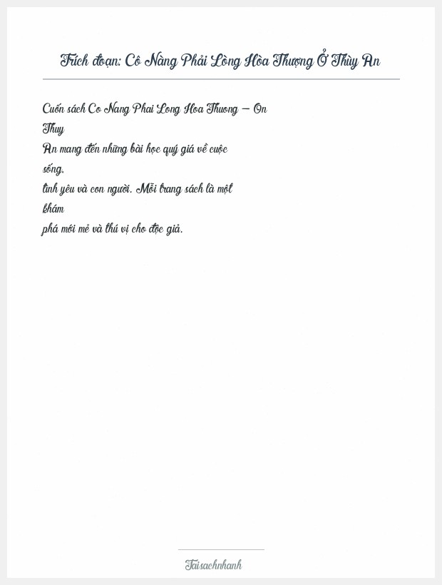 Trích đoạn Cô Nàng Phải Lòng Hòa Thượng Ở Thùy An