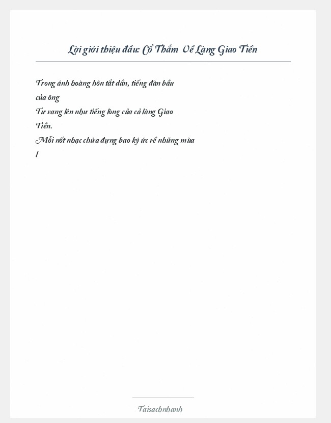 Trích đoạn Cổ Thắm Về Làng Giao Tiền