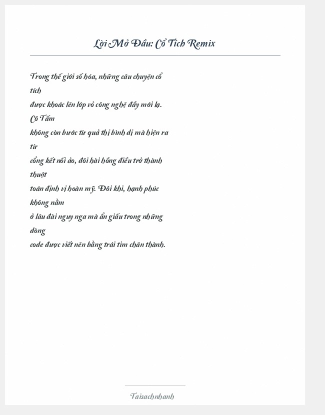 Trích đoạn Cổ Tích Remix