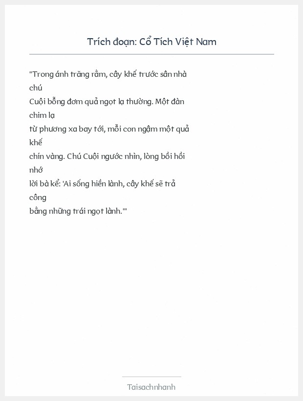 Trích đoạn Cổ Tích Việt Nam