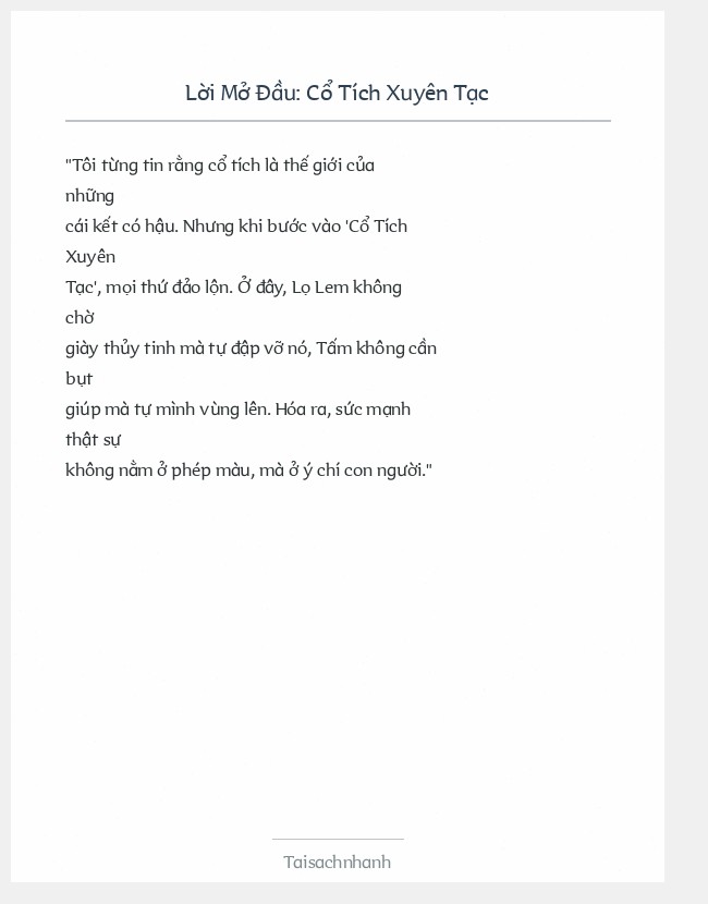 Trích đoạn Cổ Tích Xuyên Tạc