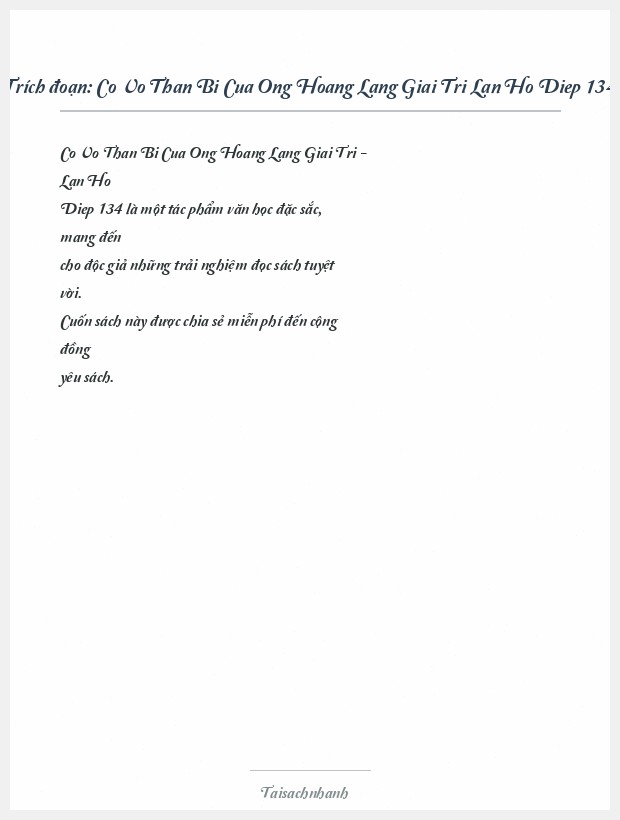 Trích đoạn Co Vo Than Bi Cua Ong Hoang Lang Giai Tri Lan Ho Diep 134
