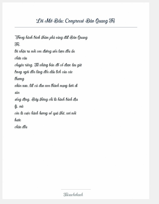 Trích đoạn Compressé Đào Quang Trị