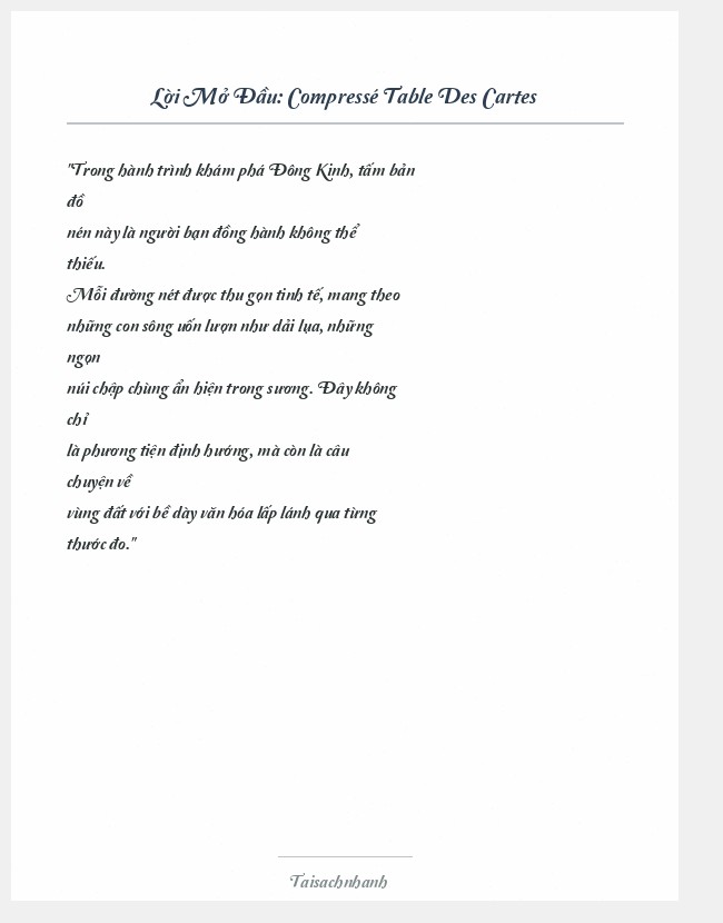 Trích đoạn Compressé Table Des Cartes