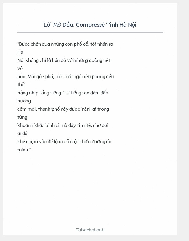 Trích đoạn Compressé Tinh Hà Nội
