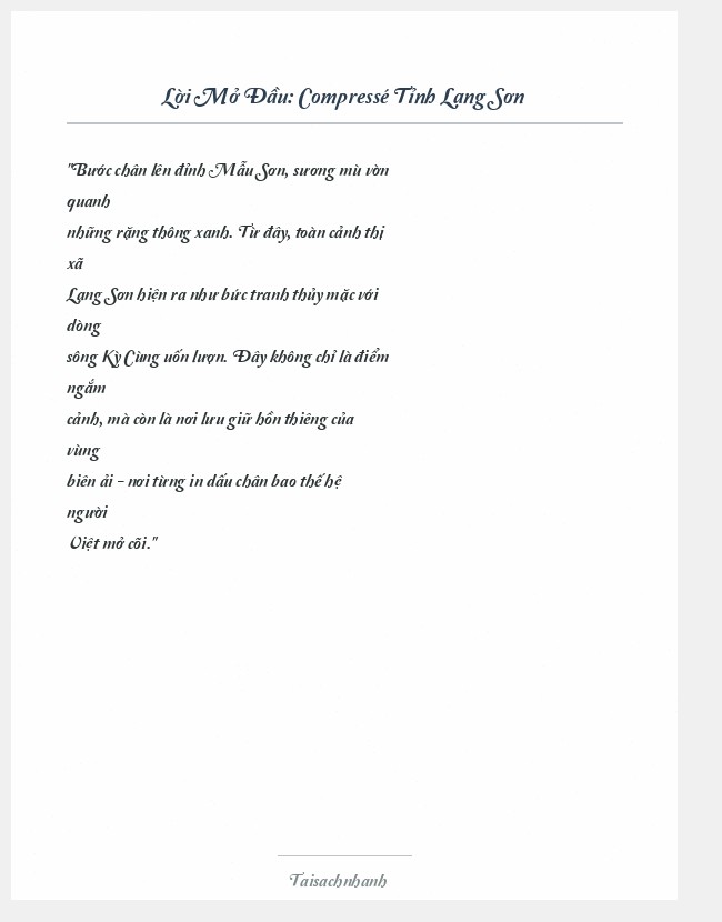 Trích đoạn Compressé Tỉnh Lạng Sơn