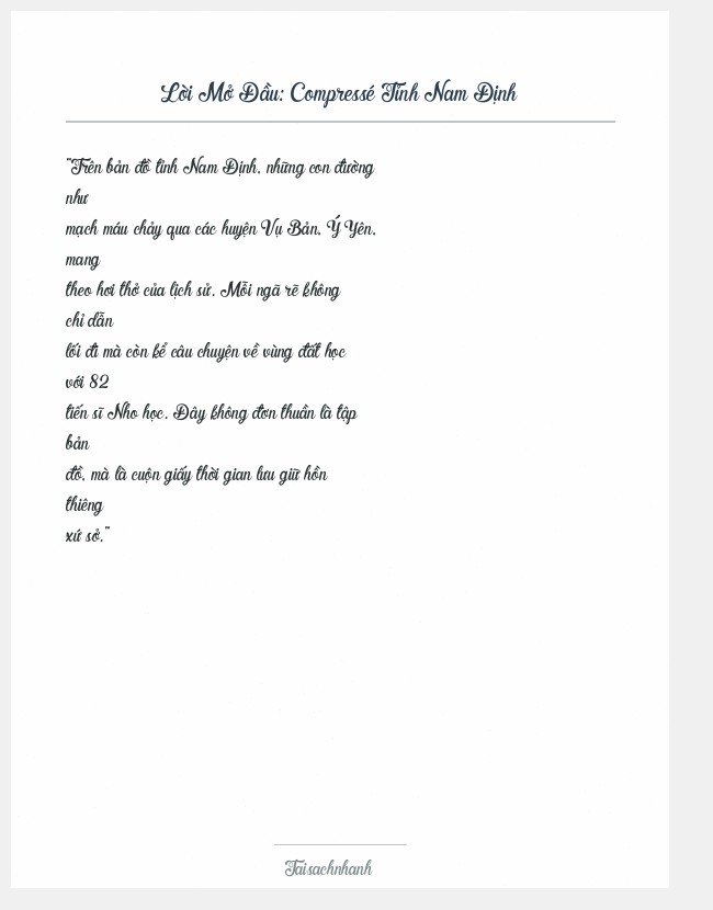 Trích đoạn Compressé Tỉnh Nam Định