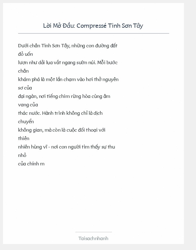 Trích đoạn Compressé Tinh Sơn Tây
