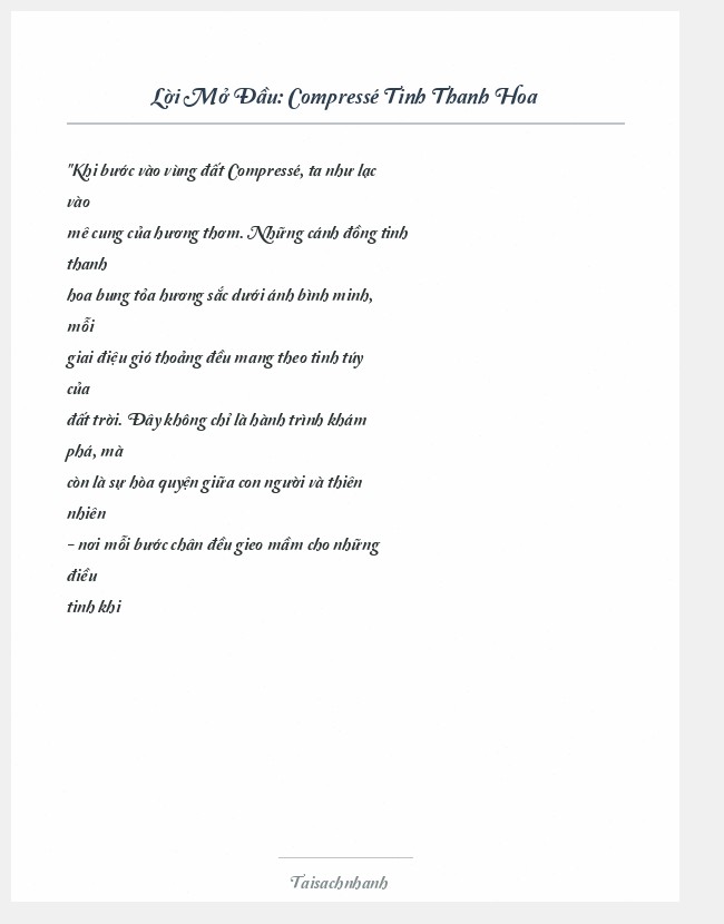 Trích đoạn Compressé Tinh Thanh Hoa