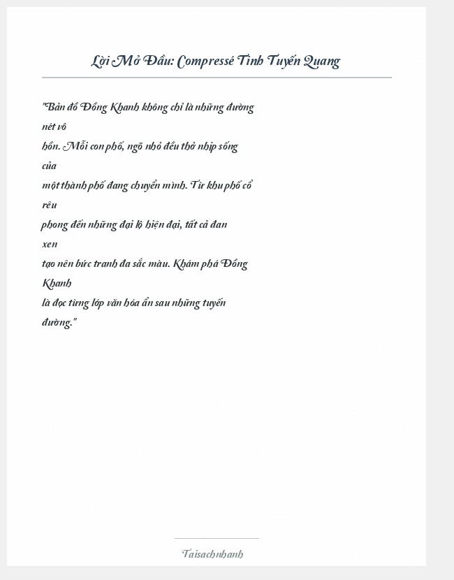 Trích đoạn Compressé Tinh Tuyến Quang