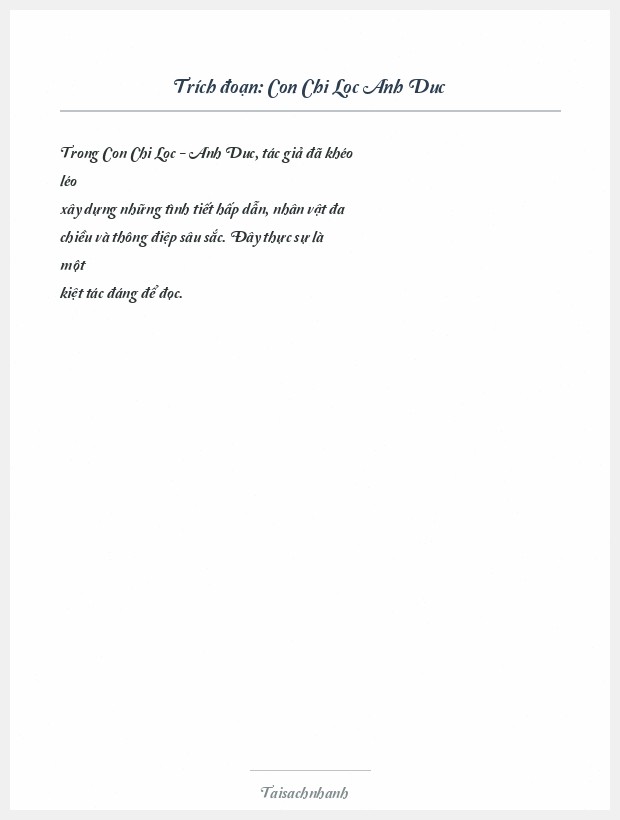 Trích đoạn Con Chi Loc Anh Duc