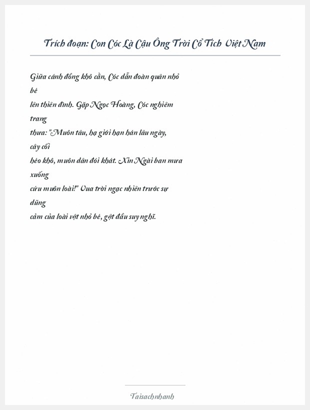 Trích đoạn Con Cóc Là Cậu Ông Trời Cổ Tích Việt Nam