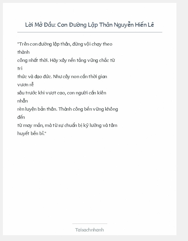 Trích đoạn Con Đường Lập Thân Nguyễn Hiến Lê