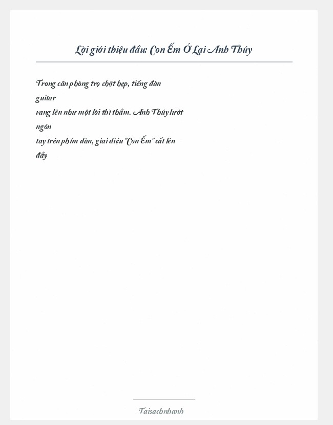 Trích đoạn Con Ếm Ở Lại Anh Thúy