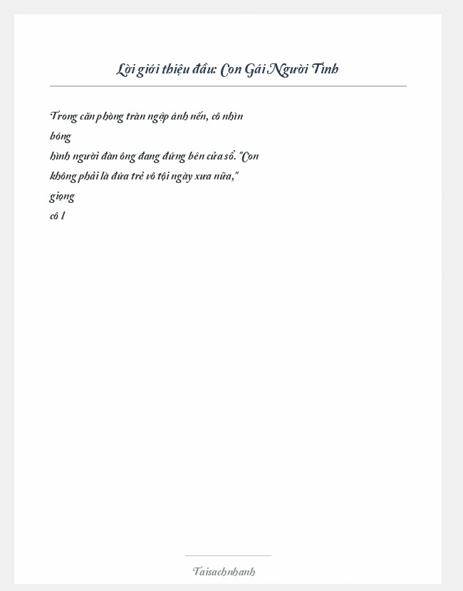 Trích đoạn Con Gái Người Tình