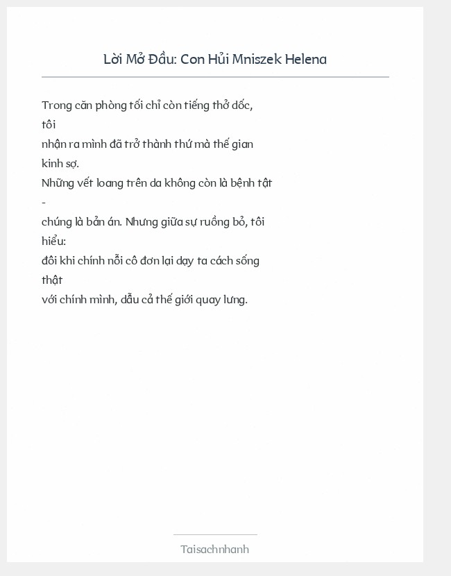 Trích đoạn Con Hủi Mniszek Helena