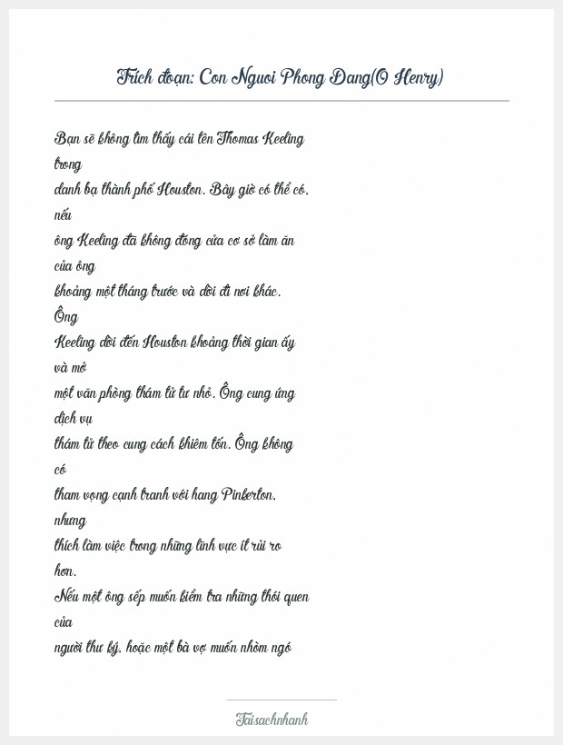 Trích đoạn Con Nguoi Phong Dang(O Henry)