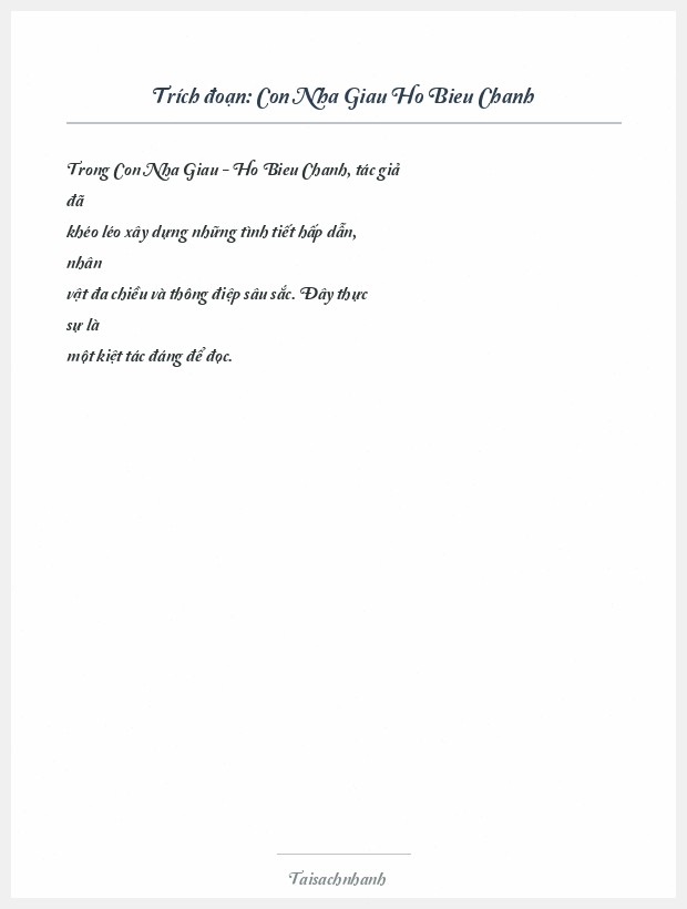 Trích đoạn Con Nha Giau Ho Bieu Chanh