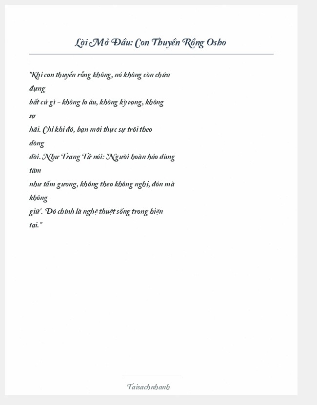 Trích đoạn Con Thuyền Rồng Osho