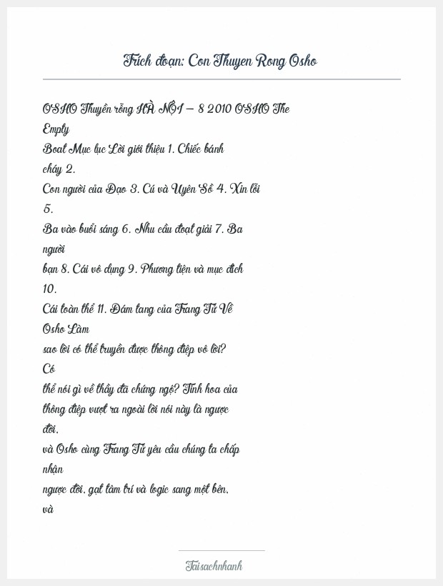 Trích đoạn Con Thuyen Rong Osho