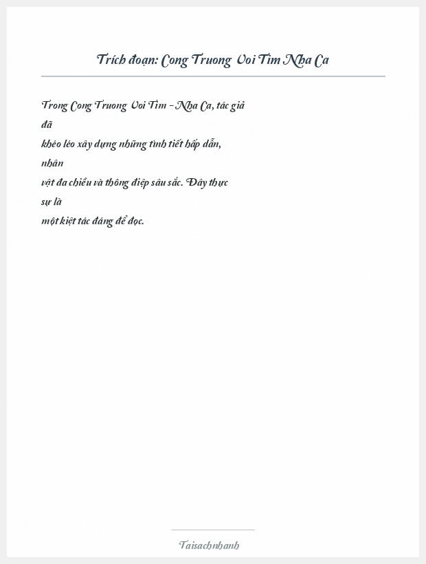 Trích đoạn Cong Truong Voi Tim Nha Ca