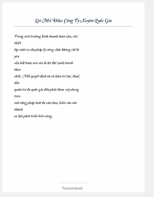 Trích đoạn Công Ty Xuyên Quốc Gia