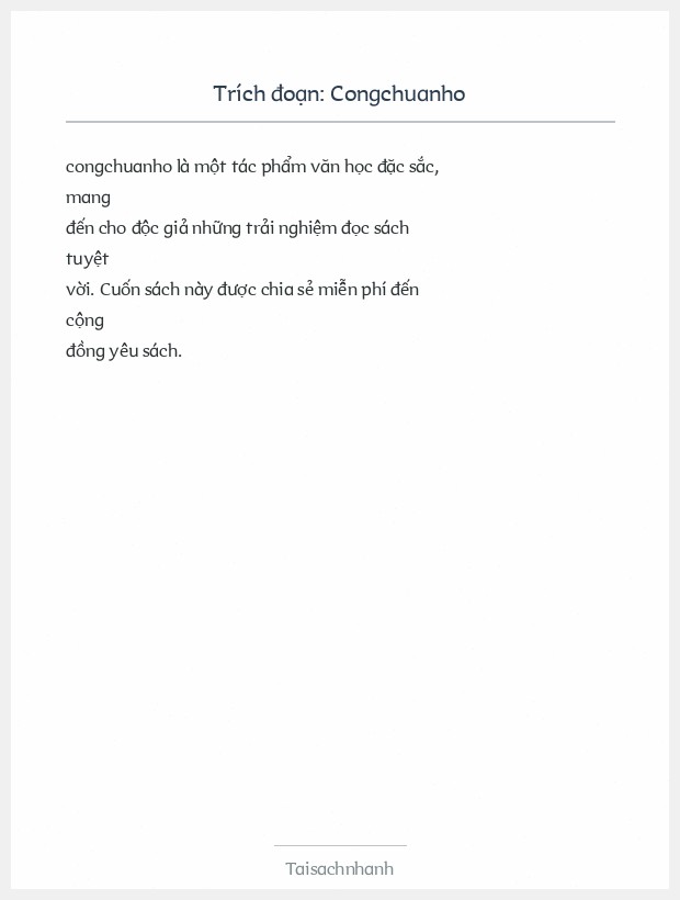 Trích đoạn Congchuanho