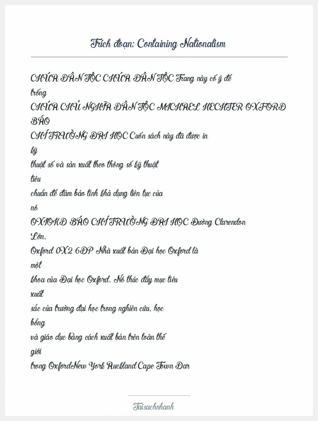 Trích đoạn Containing Nationalism