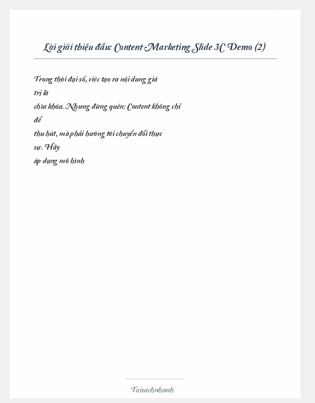Trích đoạn Content Marketing Slide 3C Demo (2)