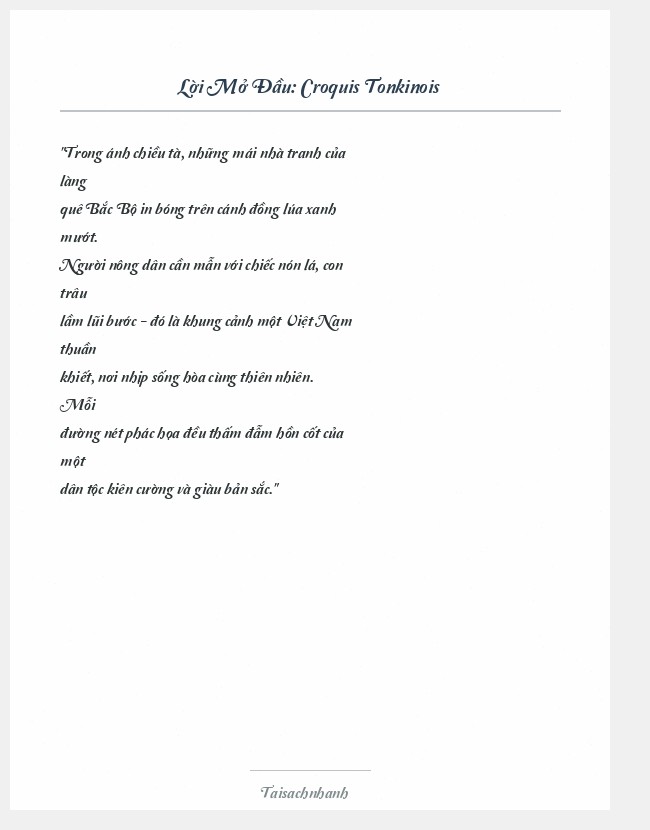 Trích đoạn Croquis Tonkinois