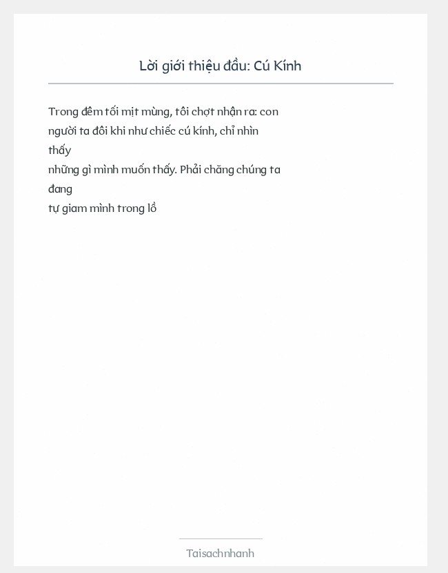 Trích đoạn Cú Kính