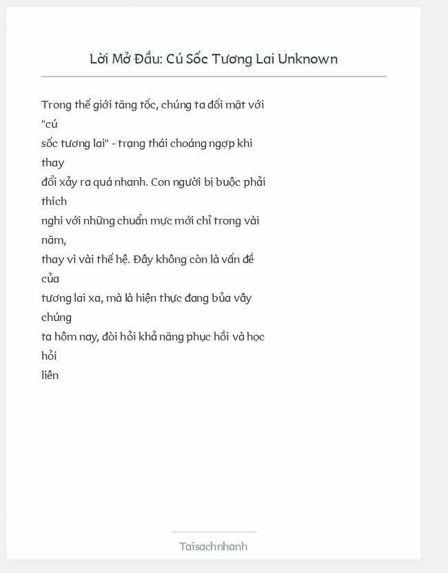 Trích đoạn Cú Sốc Tương Lai Unknown