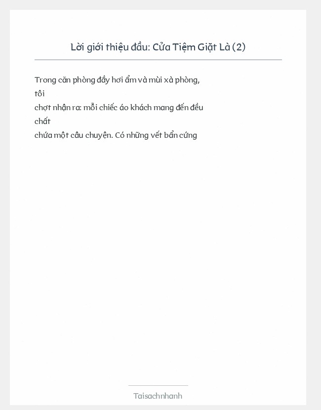 Trích đoạn Cửa Tiệm Giặt Là (2)